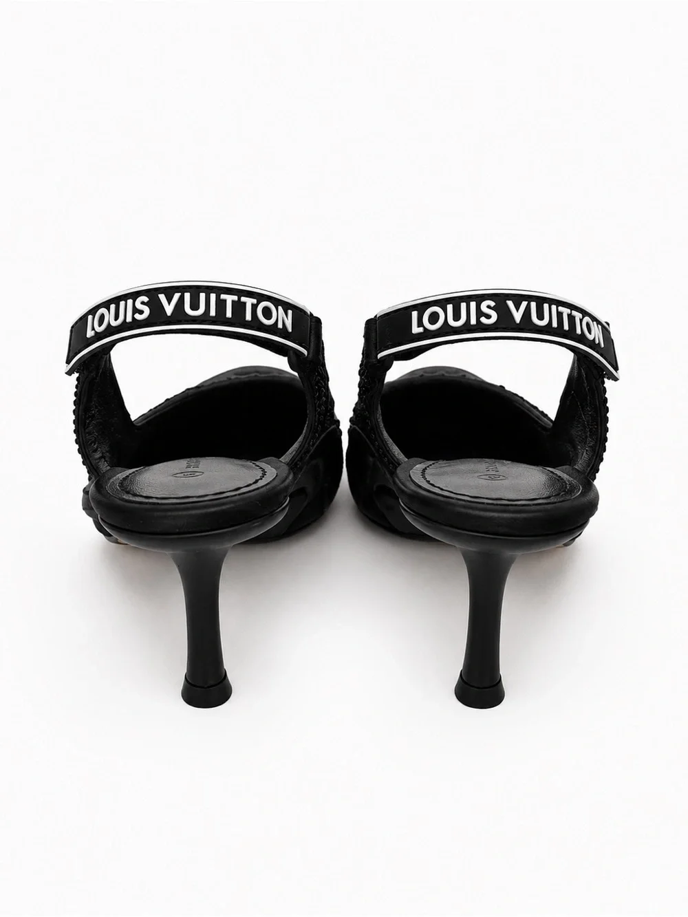 Louis Vuitton Black Crystal-Studded ARCHLIGHT SLINGBACK PUMP360.New in box